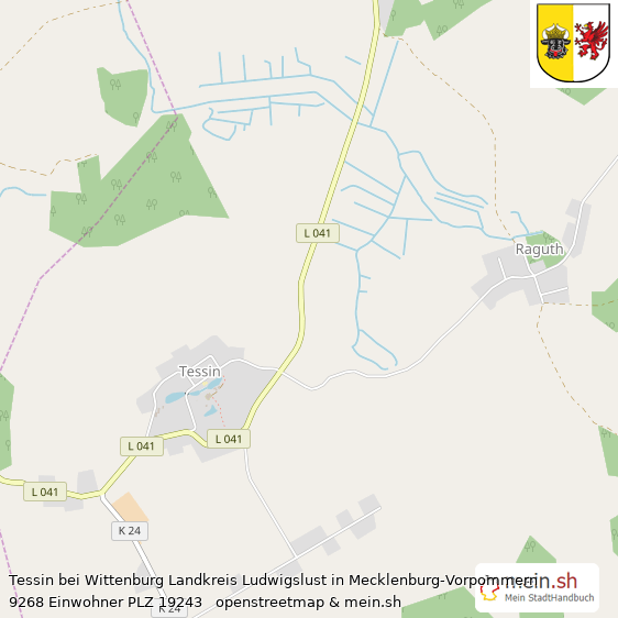 Tessin bei Wittenburg Landkreis Ludwigslust Lageplan © Openstreetmap Contributors Tessin bei Wittenburg Lageplan